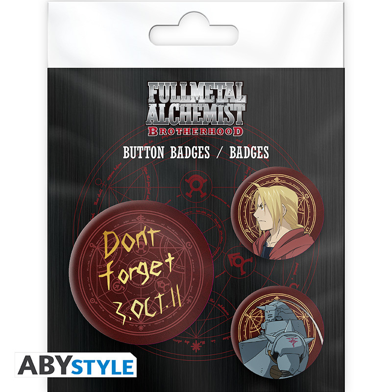 Fullmetal Alchemist: Button Set Elric Brothers Fullmetal Alchemist: Button Set Elric Brothers