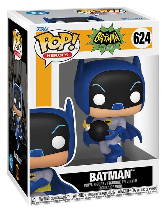 Batman: POP Batman mit Bombe Classic TV Series (624) Batman, Funko Pop, Kultfigur, Vinylfigur, Blau