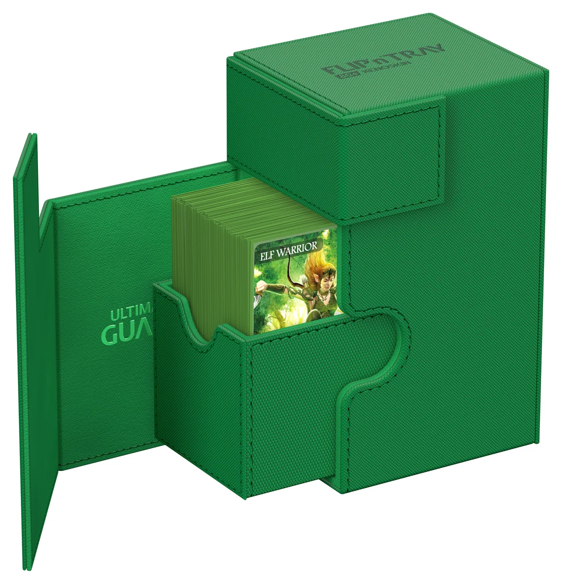 Ultimate Guard: Deckbox Flip'n'Tray 80+ Xenoskin Monolor Grün