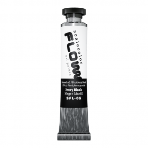 SCALECOLOR Flow IVORY BLACK Tube (20ml) öl, farbe, ölertube, künstlerbedarf, ivory black