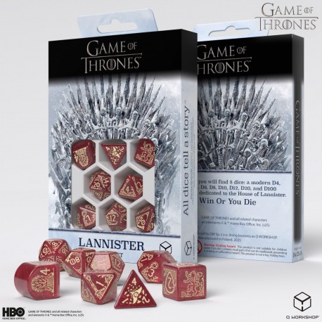 Game of Thrones: Dice Set - Lannister (8)
