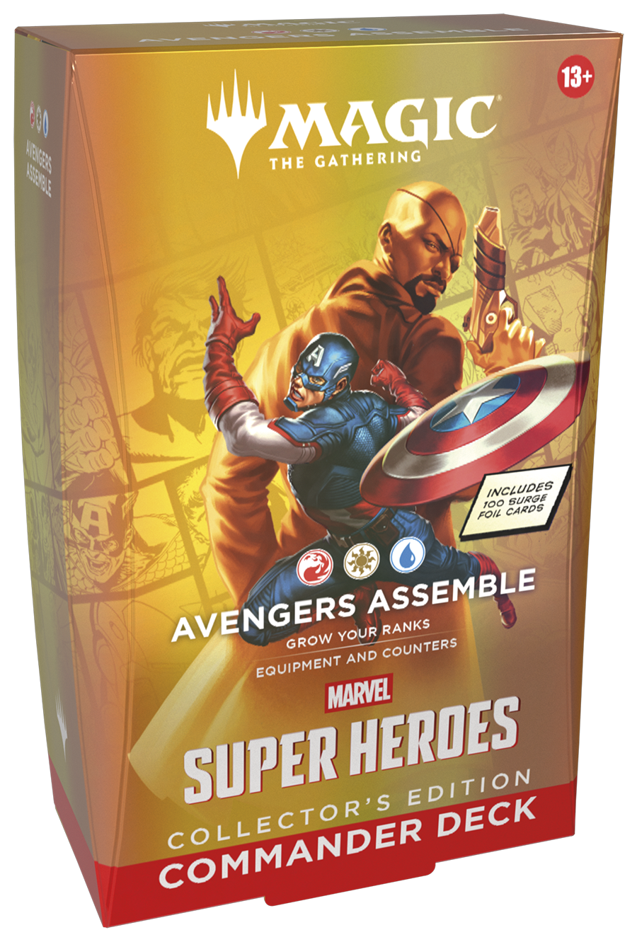 Magic CCG: Marvel Super Heroes Collector Commander Deck Avengers Assemble Magic the Gathering, Avengers Assemble, Commander Deck, Marvel, Super Heroes