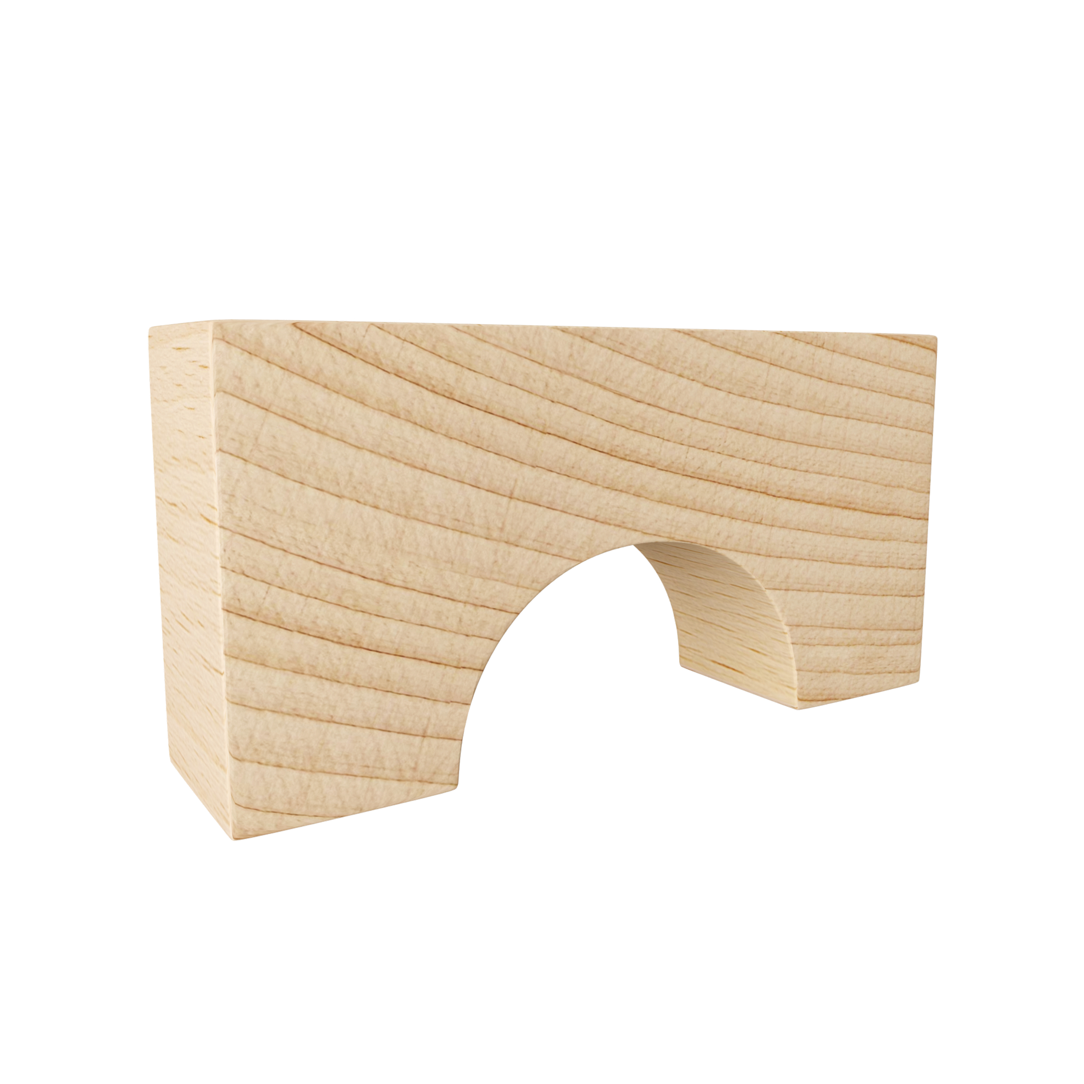 Extraviele Bausteine-Set Holzblock, Winkelbrücke, Holzbrücke, Naturholz, Schwungform
