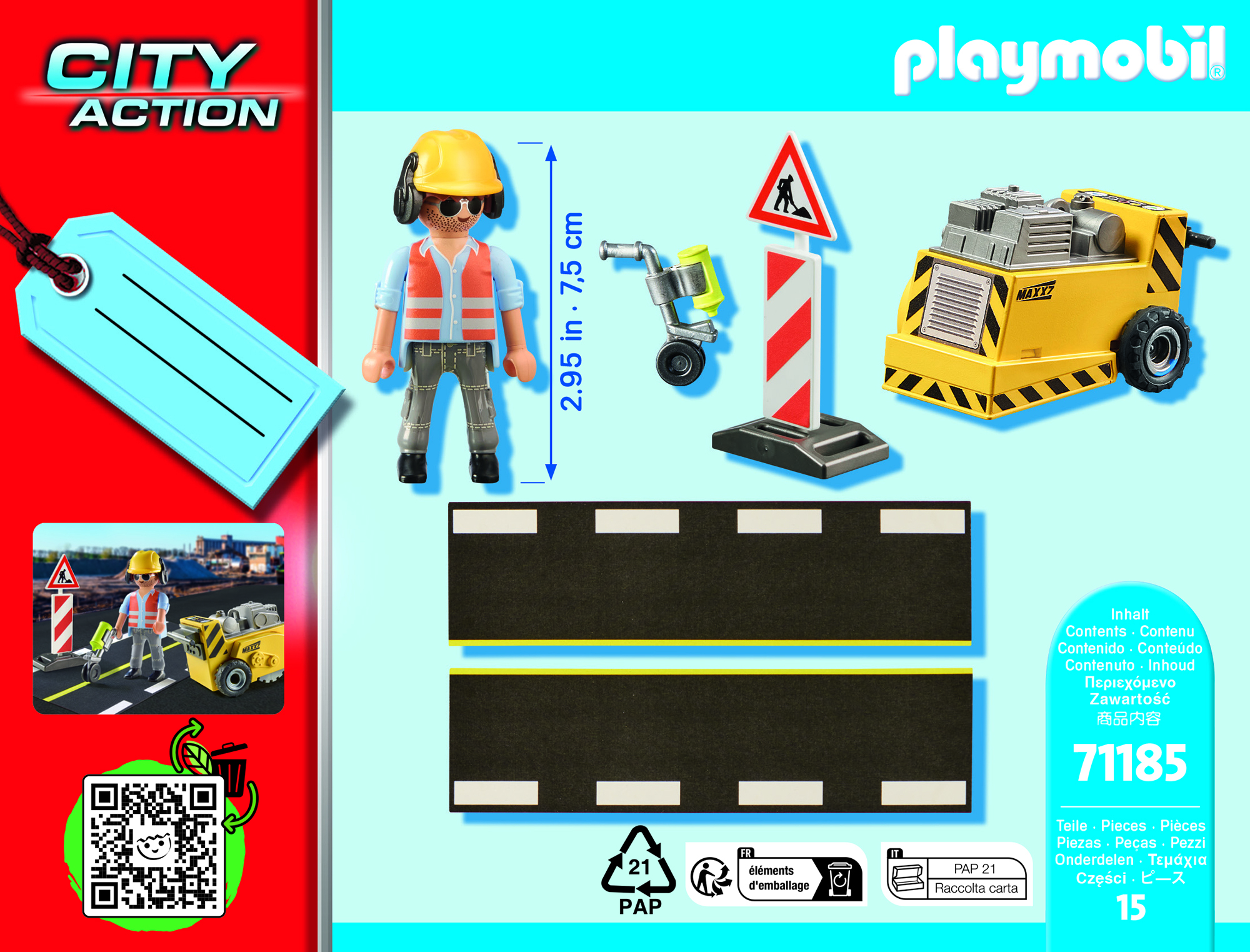 Playmobil: Geschenkset - Bauarbeiter mit Kantenfräser