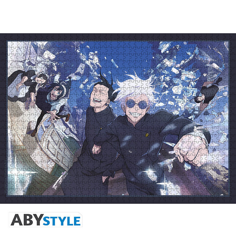 Jigsaw puzzle, Anime, Characters, Group portrait, Blue background