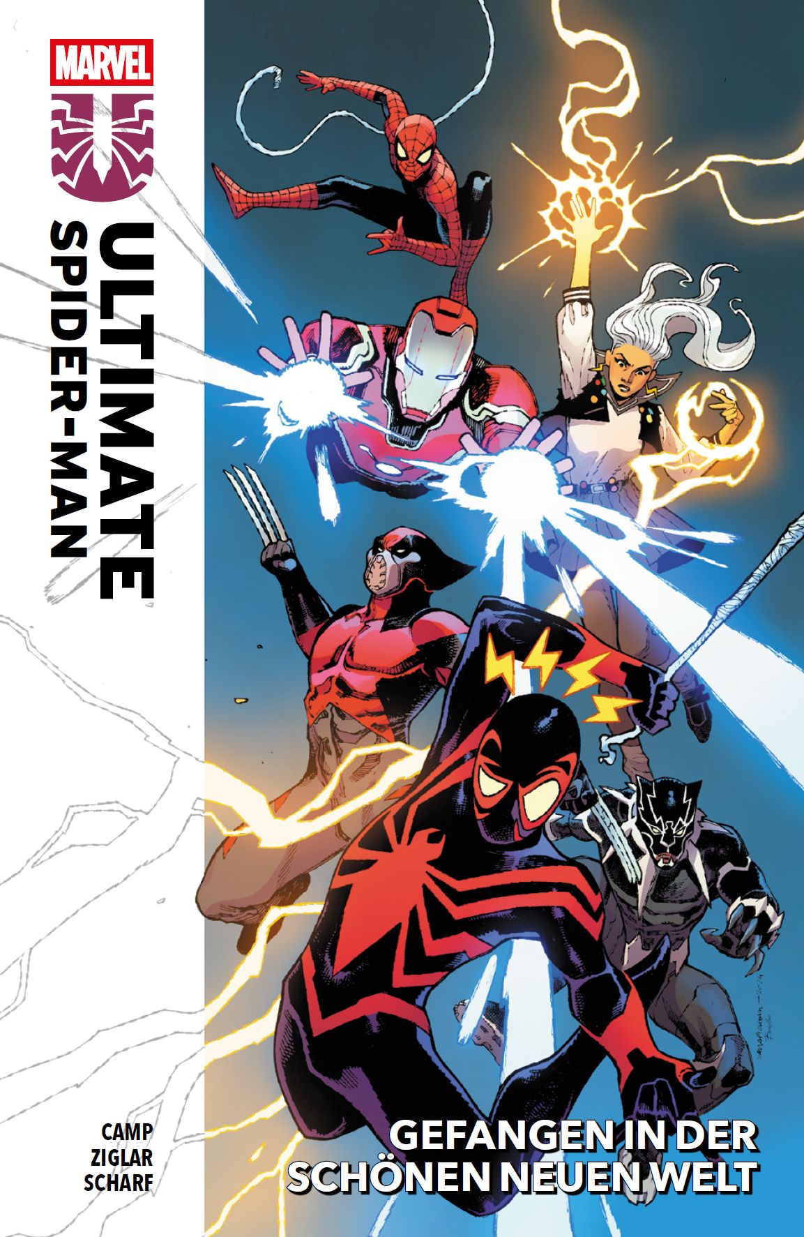 Ultimate Spider-Man: Gefangen in der schönen neuen Welt Superheld, Spider-Man, Ulimate Spider-Man, Comic, Coverart