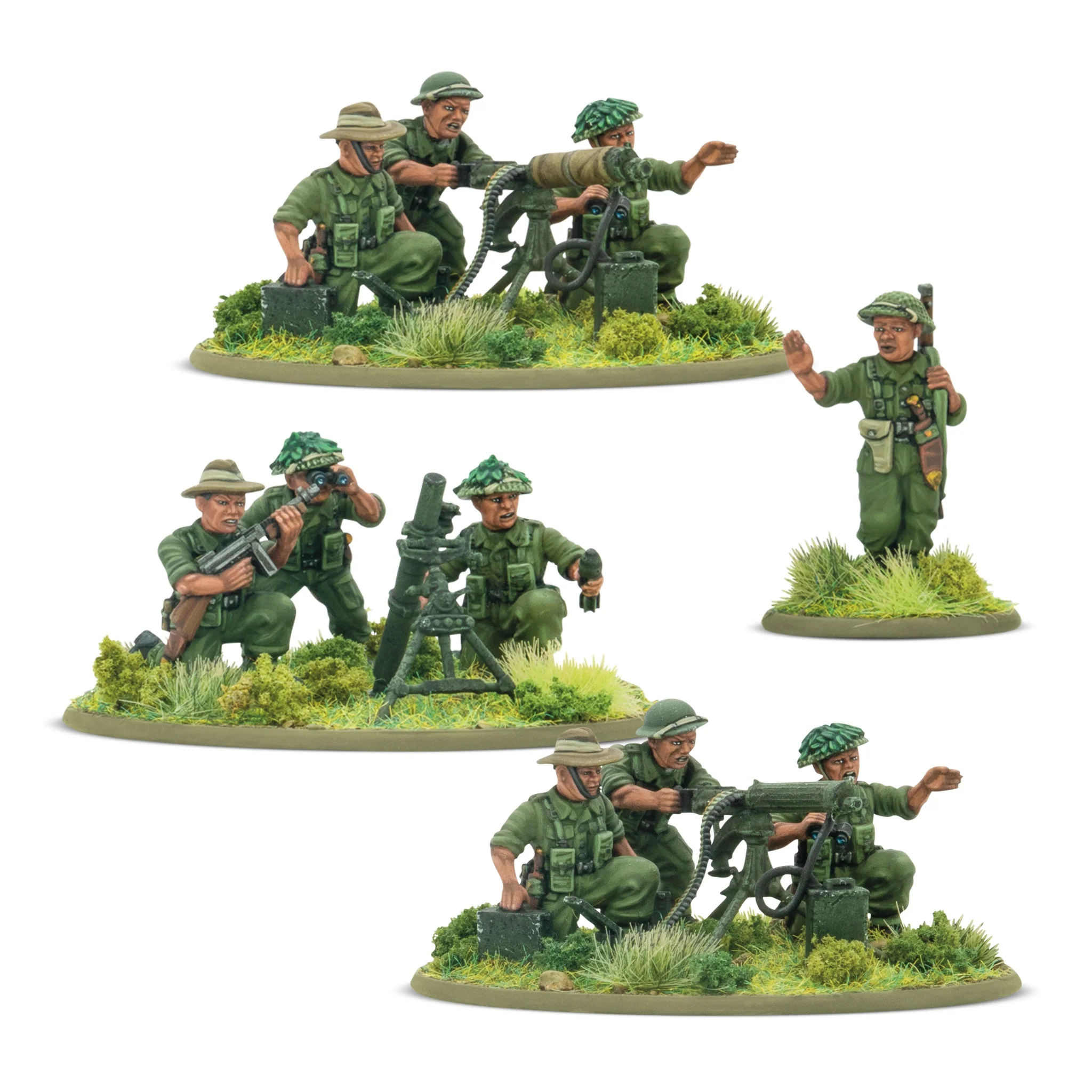 Bolt Action: British - Ayo Gurkhali! Gurkha starter army Miniatur, Militär, Soldaten, Geschütz, Dioramenbasis
