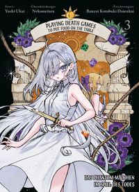 Illustration, Frau, Weißes Kleid, Schwerter, Anime-Stil