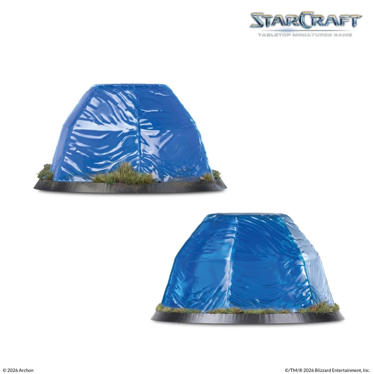 Starcraft TMG: Protoss - Starter Set tunnel, minis, rock, camping, blue