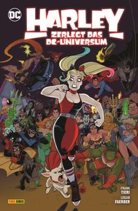 DC Comic, Harley Quinn, Rennkleid, Frau mit Hund, Superhelden-Comic
