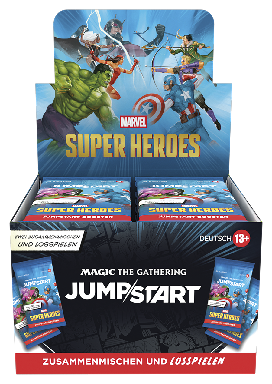 Magic CCG dt.: Marvel Super Heroes Jumpstart-Booster Display (24) Marvel, Super Heroes, Jumpsart, Deckung, Kartenspiel