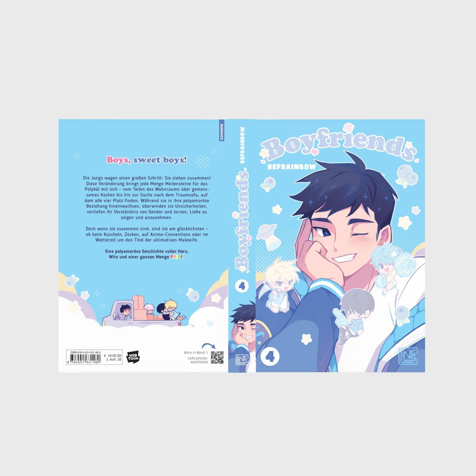 Boyfriends Bd.4 (Finale) Manga, Boys love, Comic, Blue cover, Volume 4