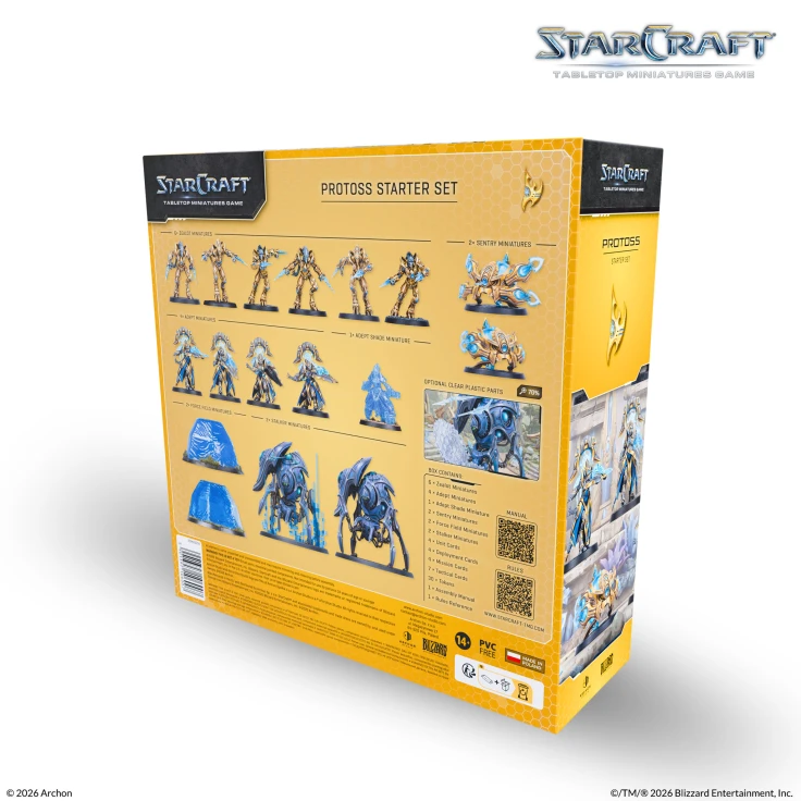 Starcraft TMG: Protoss - Starter Set Protoss Starter Set, StarCraft Miniaturen, Tabletop-Spiel, Miniaturfiguren, blau