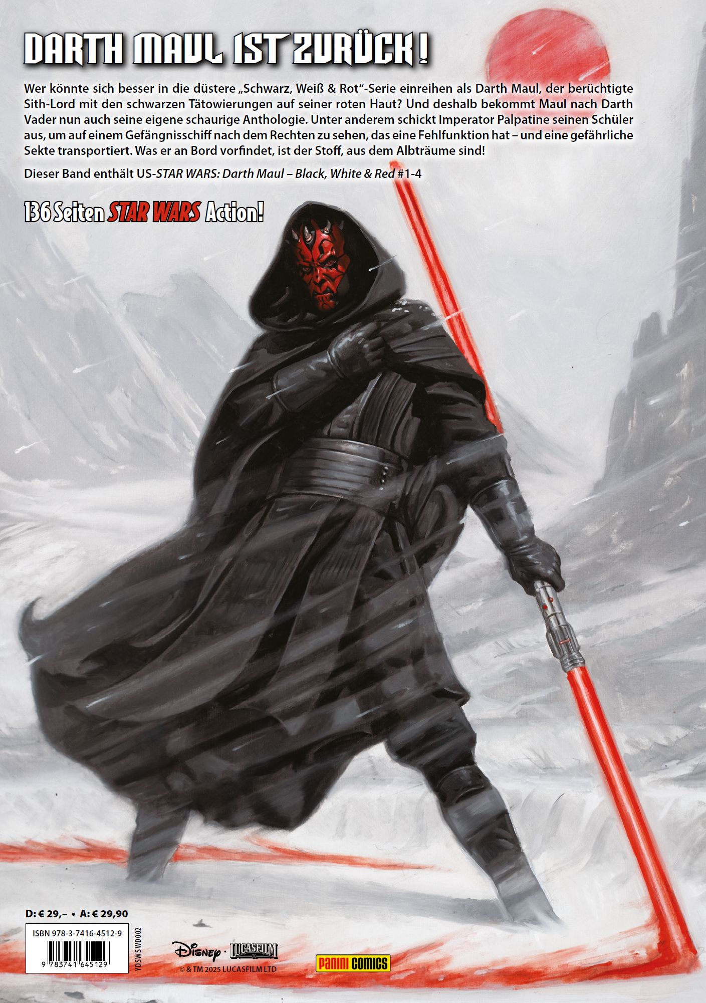 Star Wars: Darth Maul - Schwarz, Weiss und Rot Deluxe HC Star Wars: Darth Maul - Schwarz, Weiss und Rot Deluxe HC