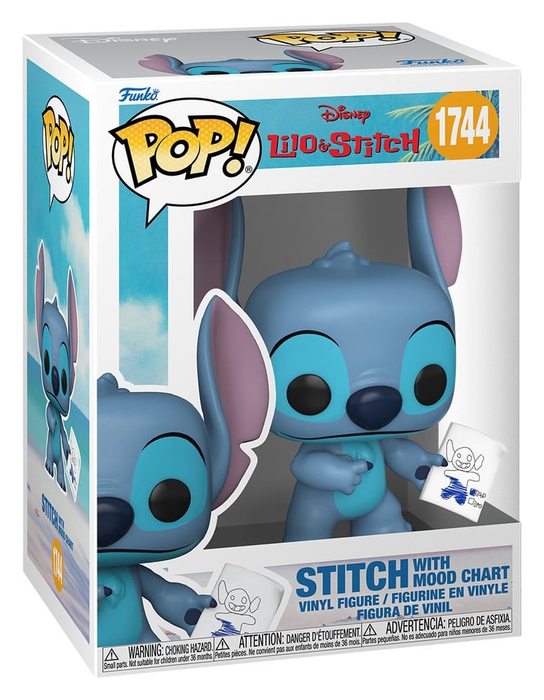 stitch figur, vinylfigur, blaues wesen, stitch mit chart, Disney Lilo & Stitch