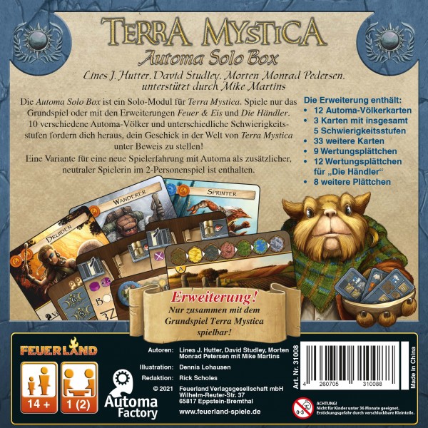 Terra Mystica Automa Solo Box