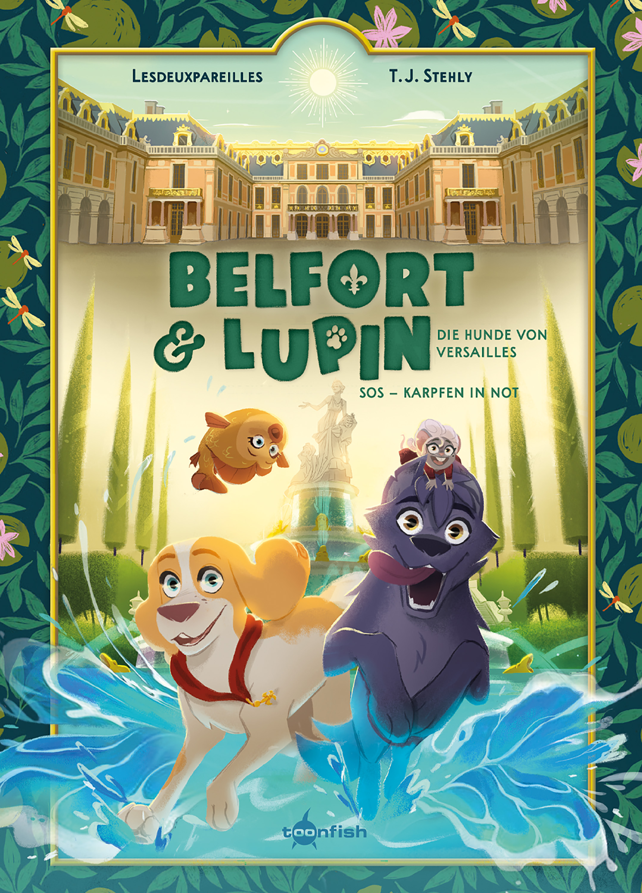 Belfort & Lupin - Die Hunde von Versailles Bd.1: SOS - Karpfen in Not Werbung, Plakat, Buch, Veröffentlichung