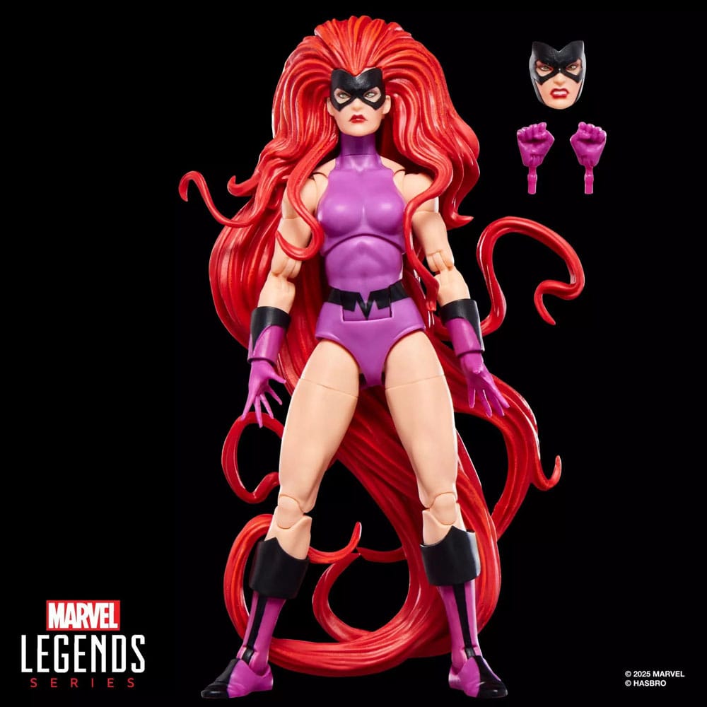 Aktionsfigur, Marvel Legends, Lila Outfit, Rotes Haar, Maske
