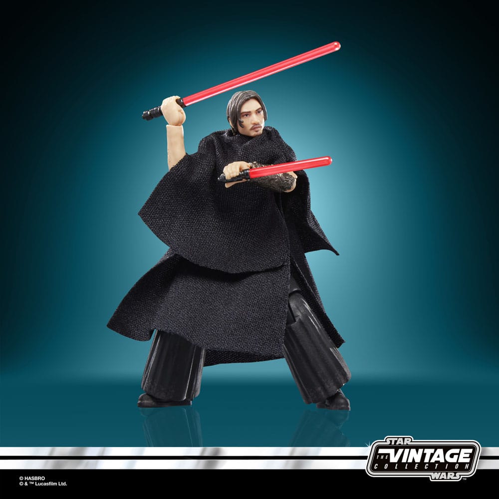 Star Wars AF: Vintage Collection The Scolyte - The Stranger (Qimir) 10cm Star Wars figur, Aktionsfigur, rote Lichtschwerter, schwarze Robe, Vintage Collection