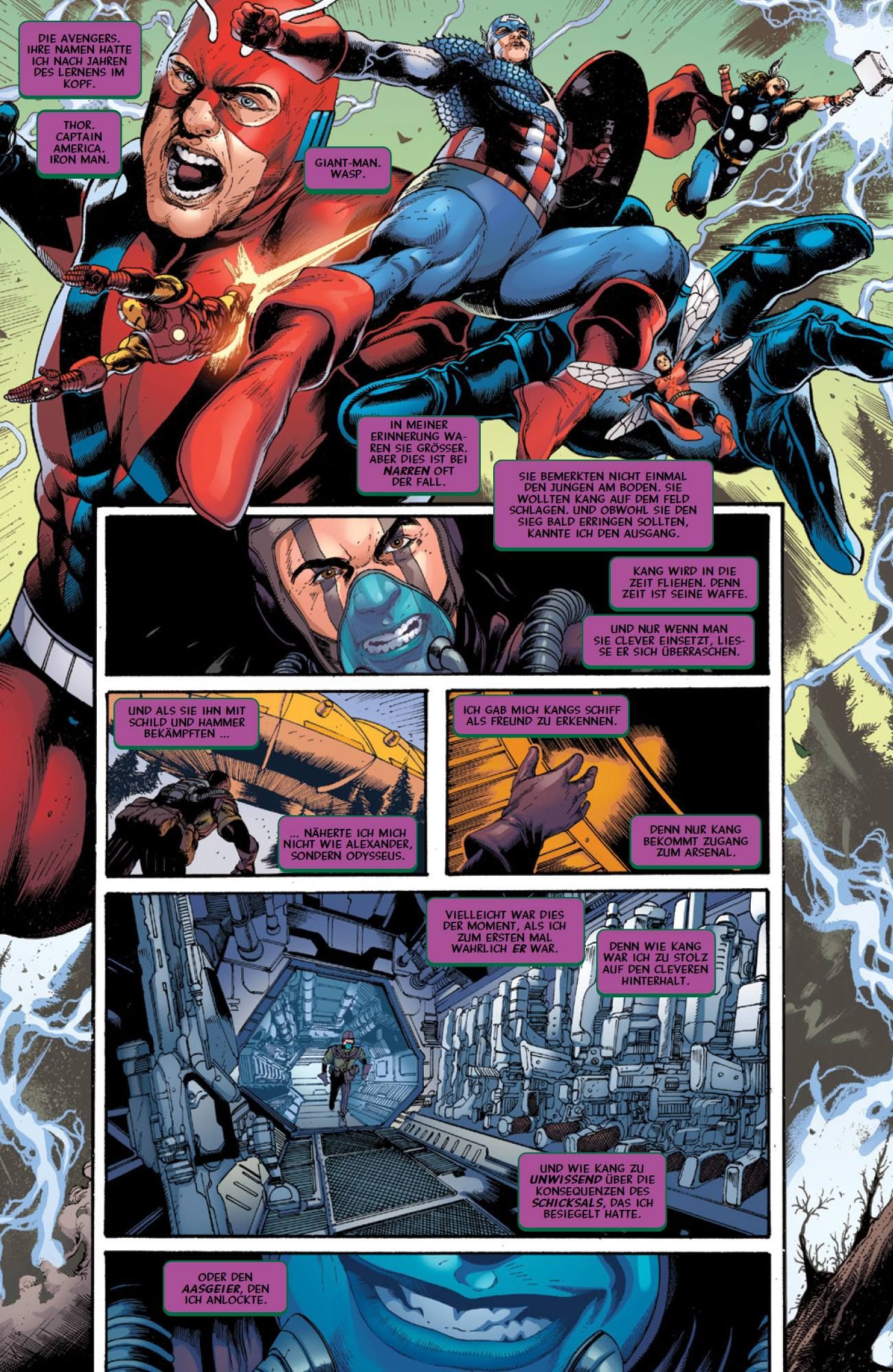 Kang der Eroberer: Am Ende der Zeit Superhero, Comic, Captain America, Guardian, Panel