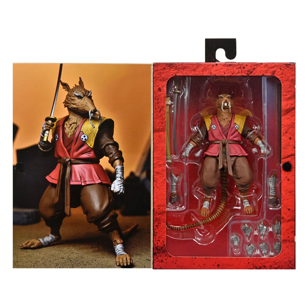 Teenage Mutant Ninja Turtles AF: Ultimate Splinter (Last Ronin) 15cm Actionfigur, Affe, Kampfkunst, Stab, Rotes-Gewand