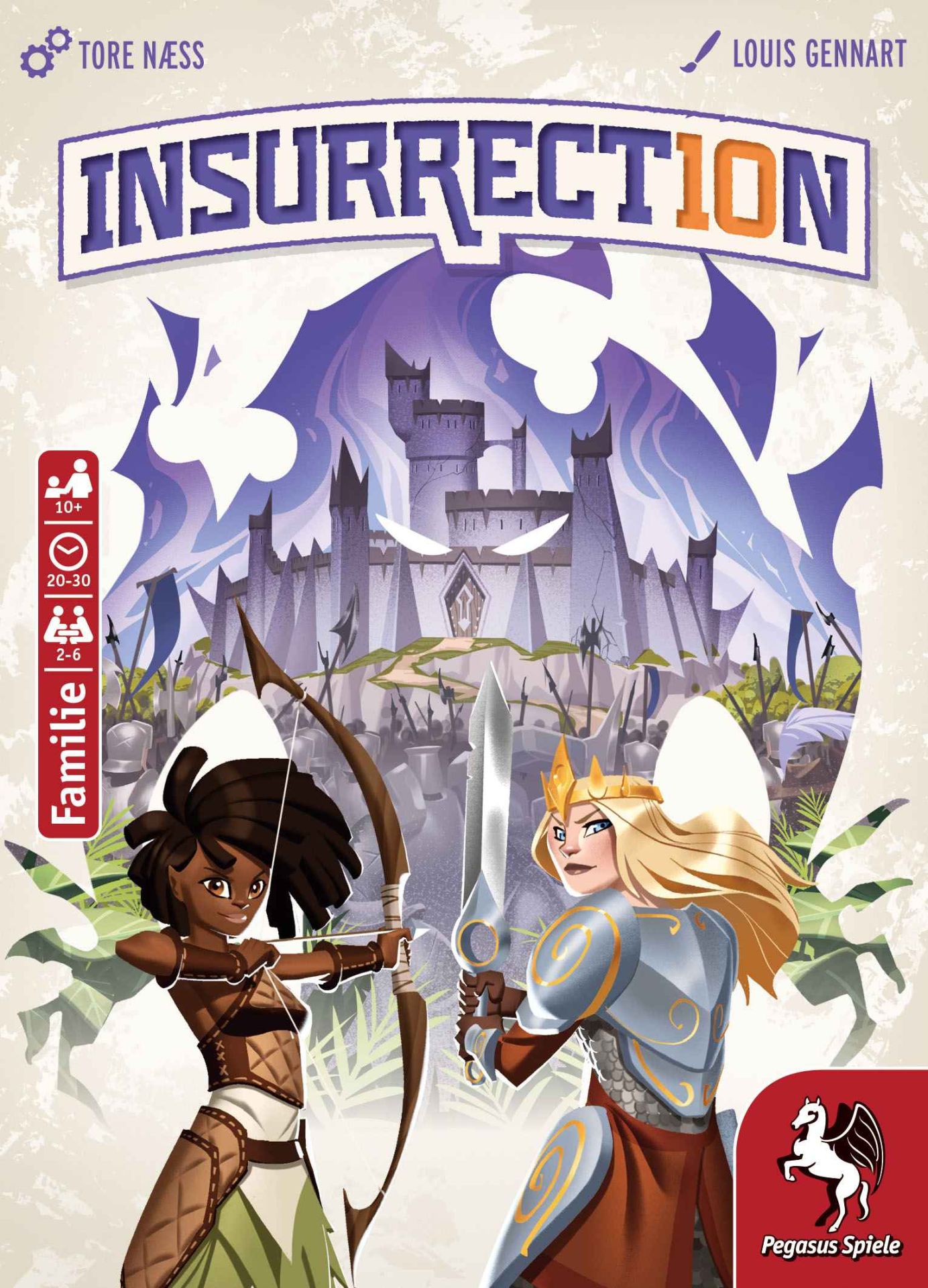 Insurrection fantasy, castle, zwei-charaktere, mittelalter, bogen-und-schwert