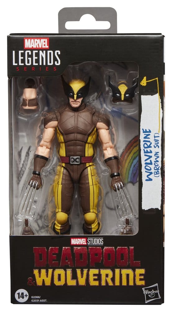 Marvel Legends AF: Wolverine Borwn Suit (Deadpool & Wolverine) 15cm Aktionsfigur, Wolverine, Deadpool, Marvel Legends, brauner Anzug