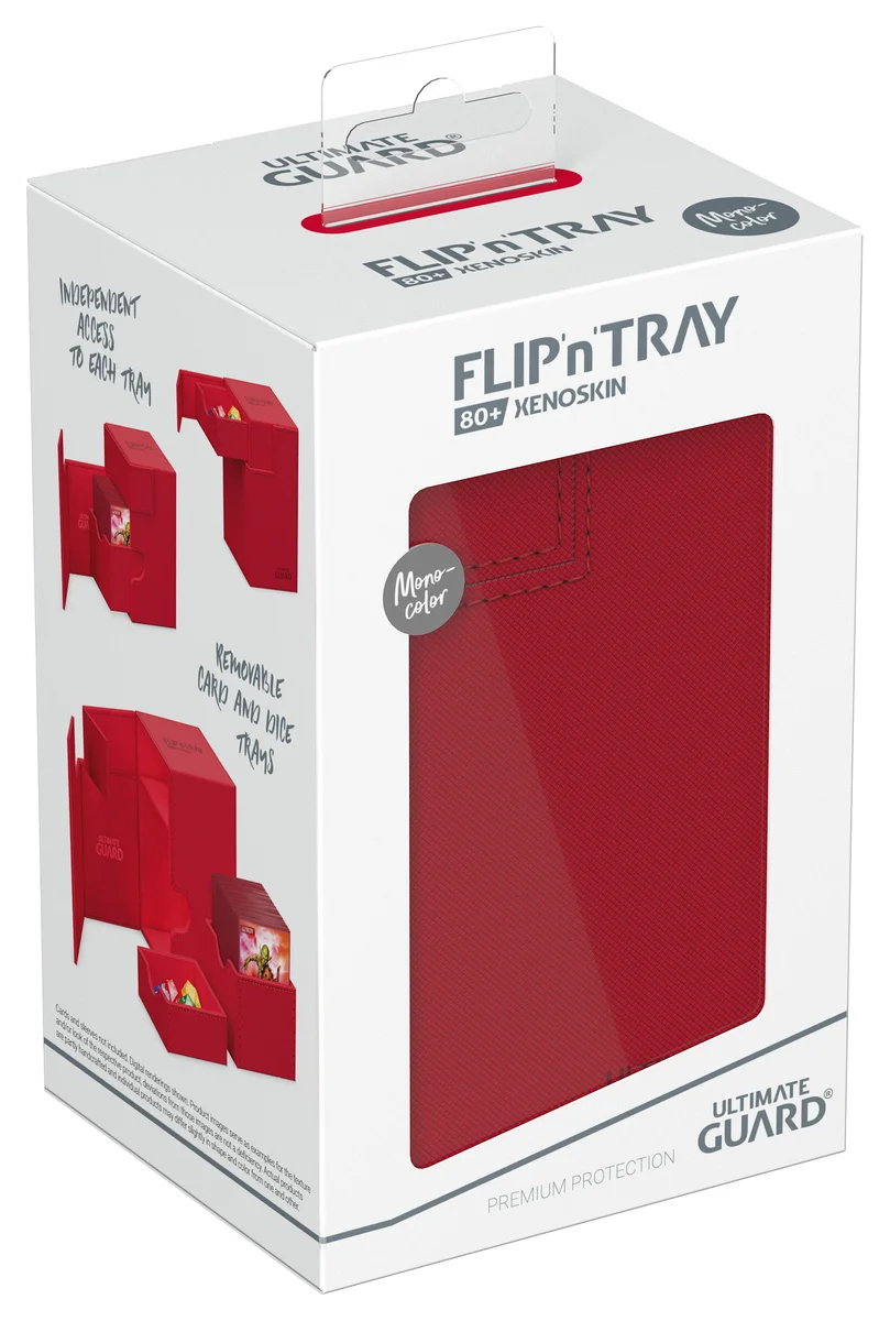 Ultimate Guard: Deckbox Flip'n'Tray 80+ Monocolor Rot Ultimate Guard: Deckbox Flip'n'Tray 80+ Monocolor Rot