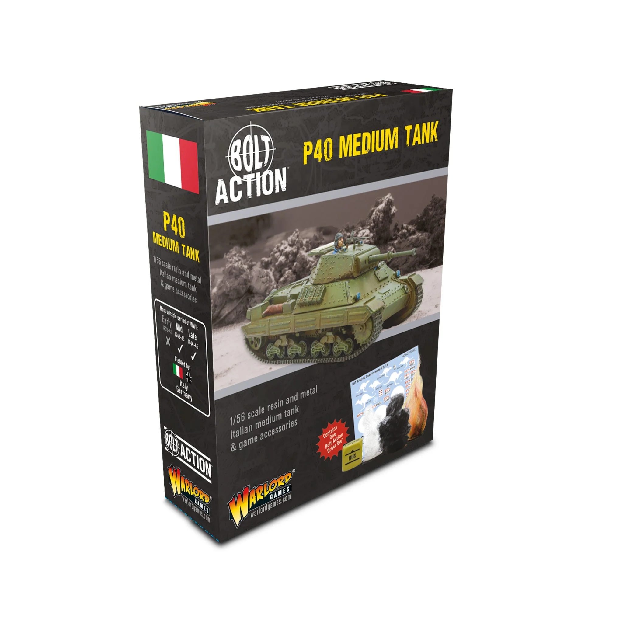 P40 tank, Medium tank, 1/56 scale, Modellbaukasten, Resin metal