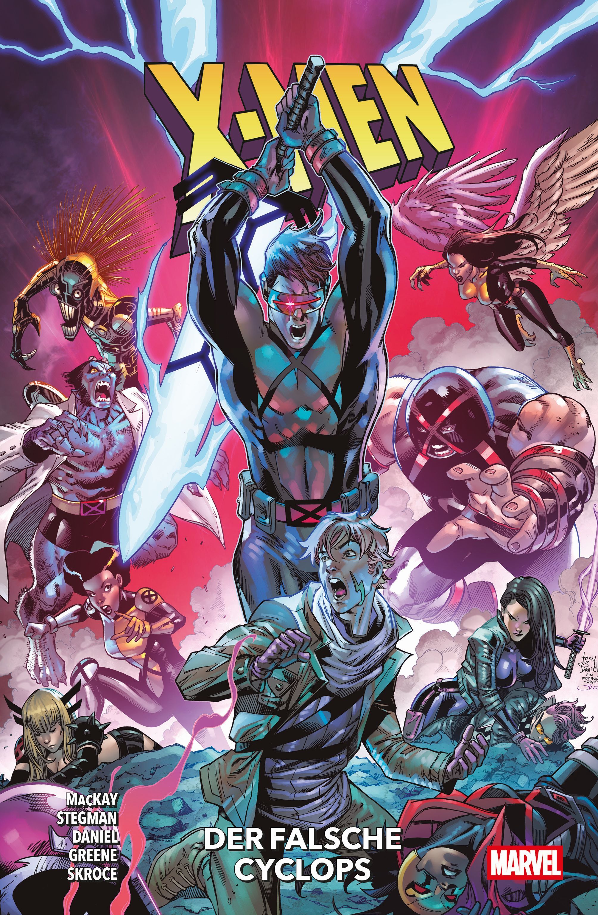 X-Men-Comic, Marvel-Comic, Comicbuch-Cover, Cyclops, Farbige Illustration