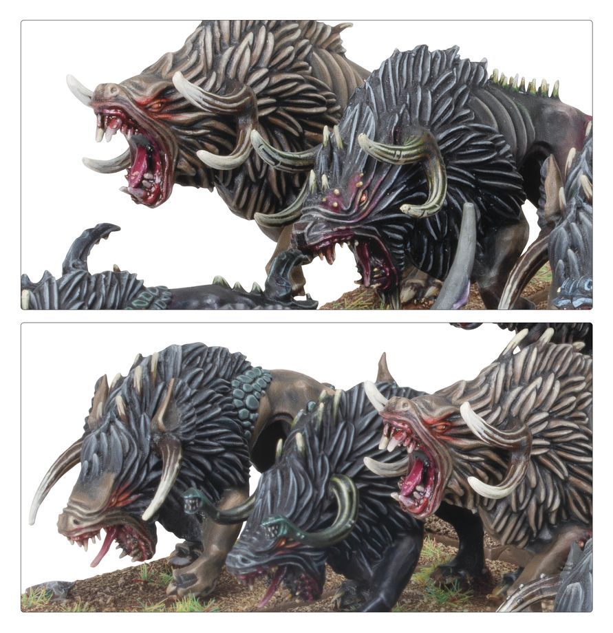 Warhammer: The Old World Beastmen Brayherds - Battle March Army werewolf, werewolves, statue, figurine, sculpture