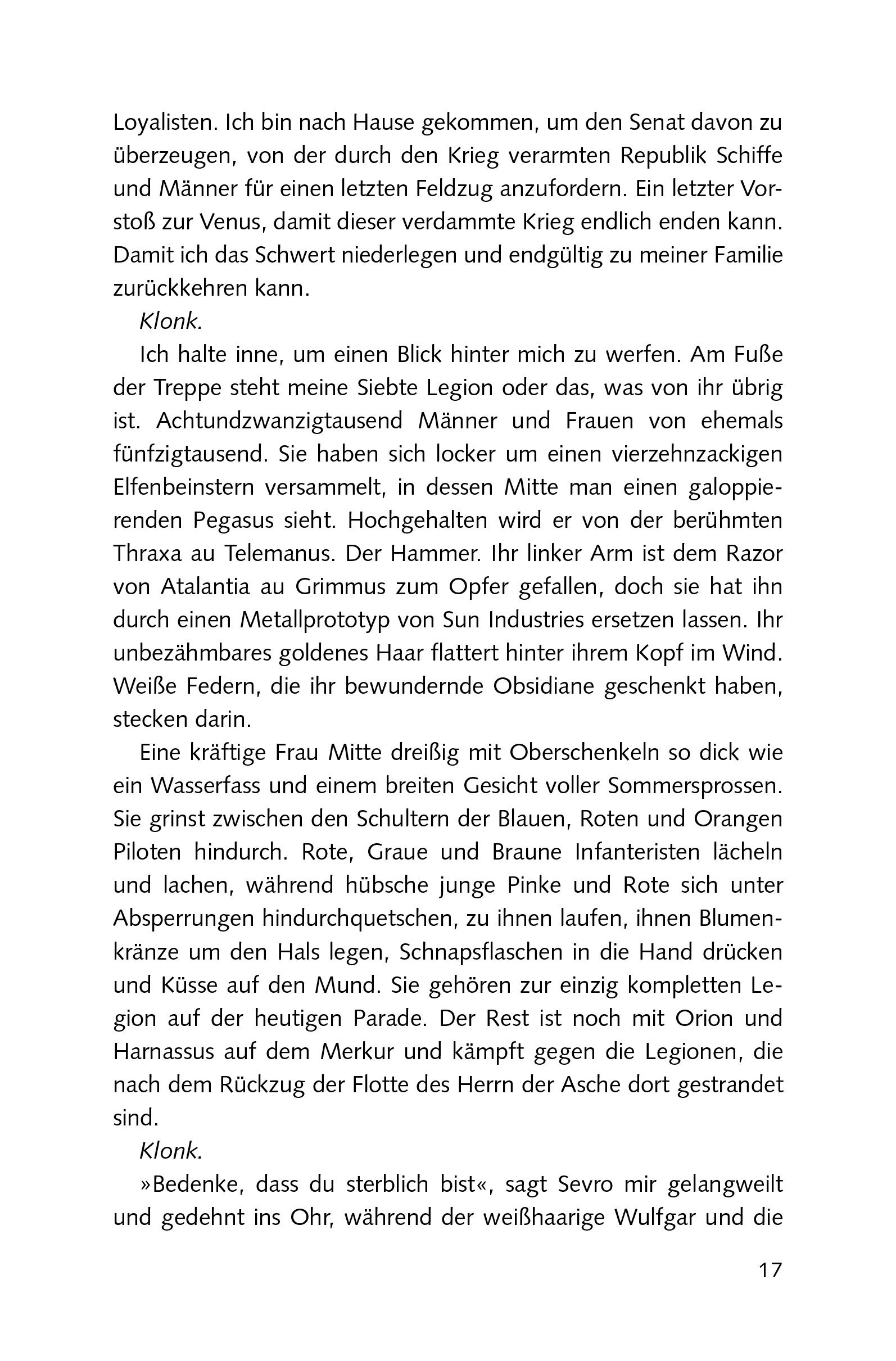 Red Rising: Asche zu Asche Buchseite, Textabsatz, Deutscher Text, Parade, Kernbegriffe