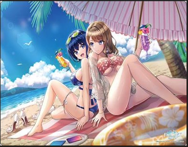 Bushiroad: Playmat Dolphin Wave "Michiru & Shion" Vol.1833 Buch, Comics, Veröffentlichung, Person, Bademode