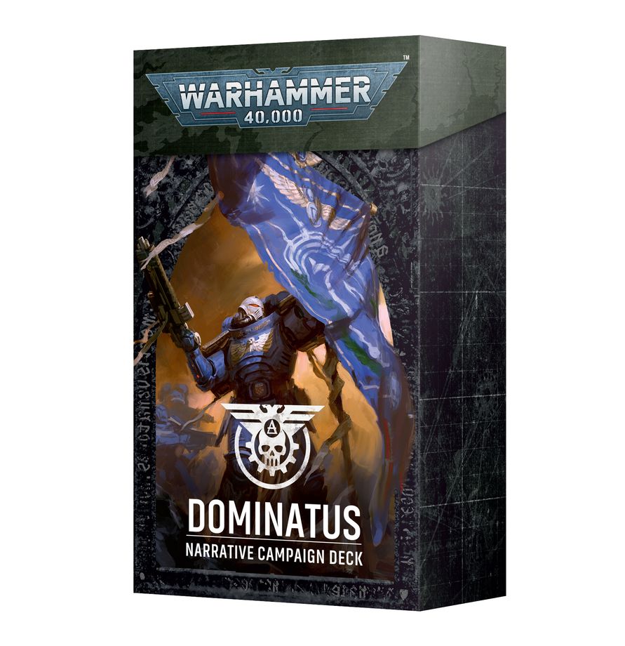 Warhammer 40K: Dominatus - Armageddon engl. Wargaming, Dominatus, Narrative deck, Deck box, Miniatures game