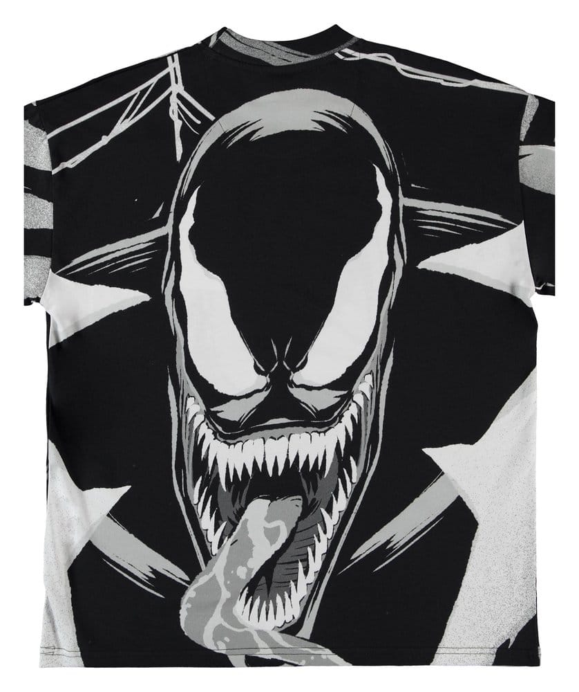 Spider-Man: T-Shirt Spider-Venom Full Design XL T-Shirt, Motiv, Künstlerisch, Schwarz-Weiß, Vorderseite
