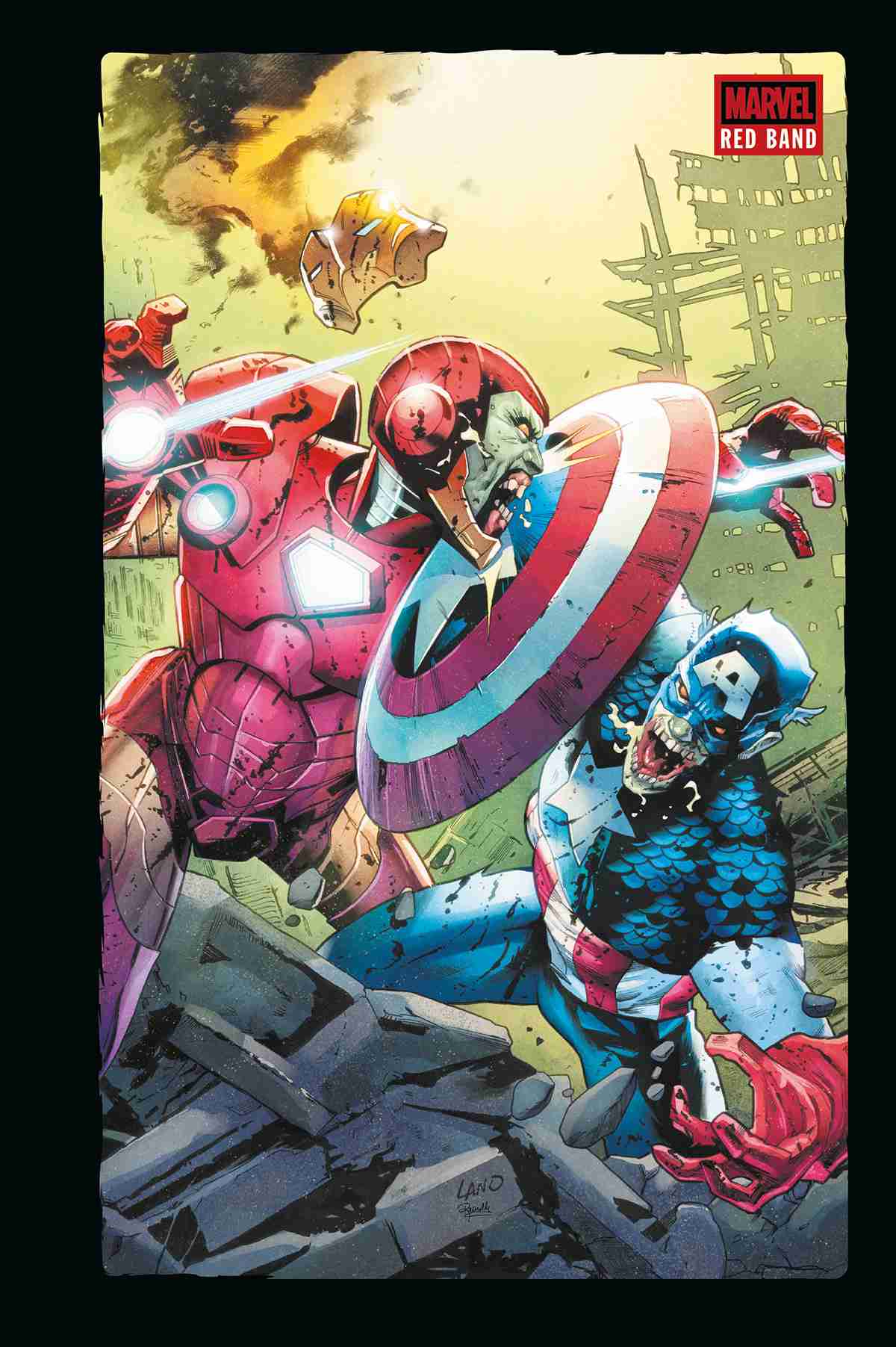 Marvel Zombies Splatter-Ausgabe HC Variant (111) Marvel, Captain America, Iron Man, team-up, comics