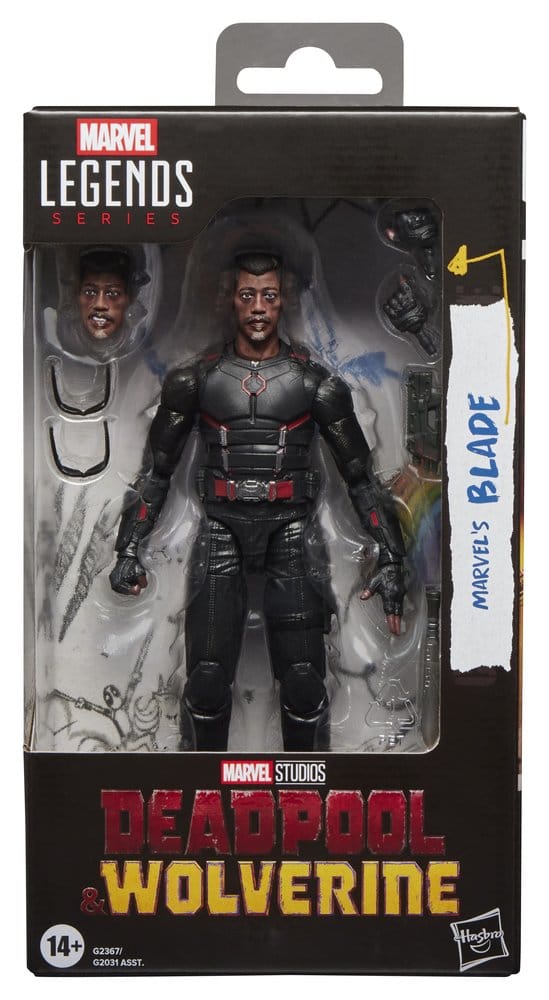 Marvel Legends AF: Marvel's Blade (Deadpool & Wolverine) 15cm aktionsfigur, Deadpool, Wolverine, Marvel Legends, Schwarz-Anzug