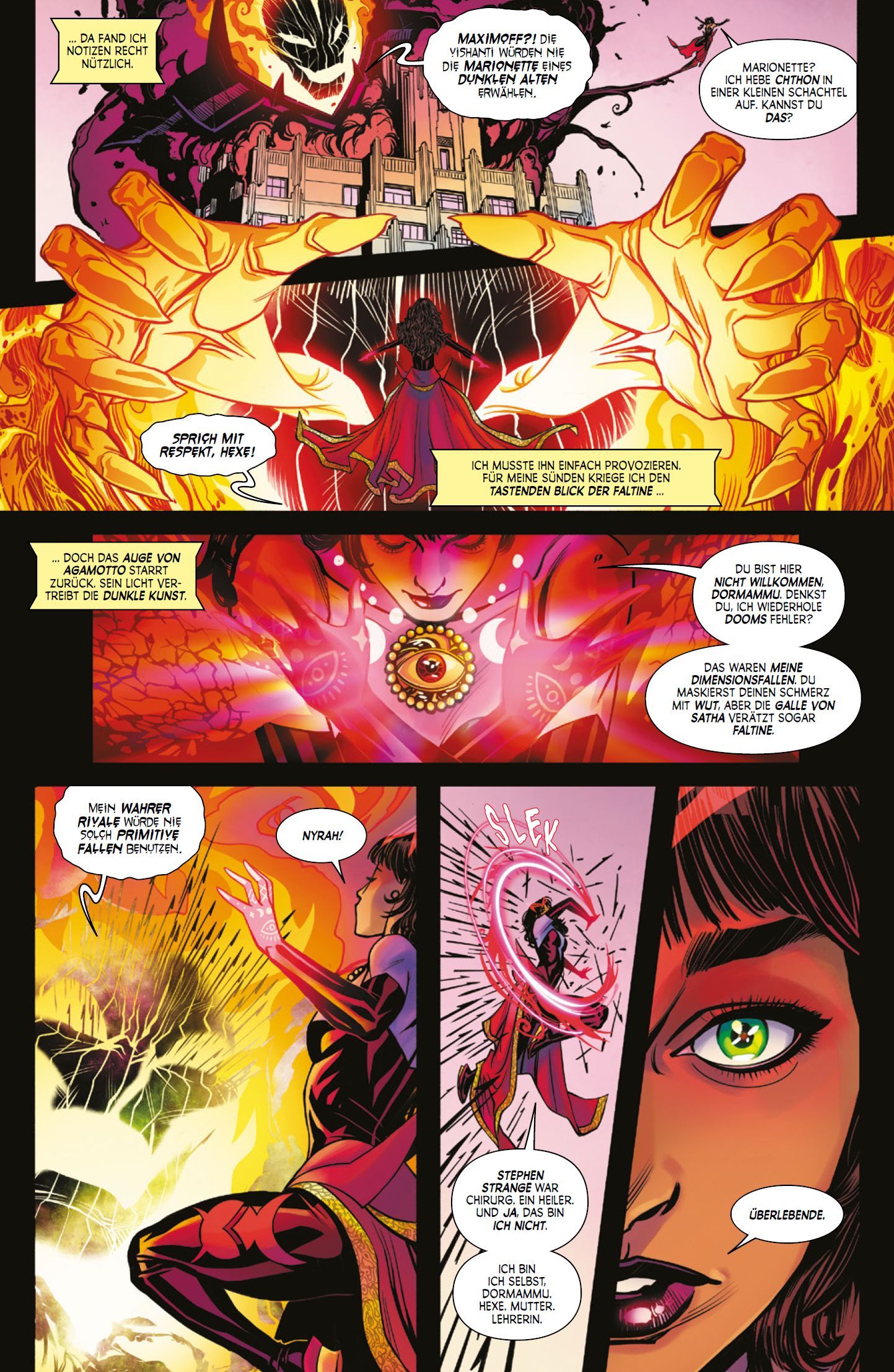 Comic, Szene, Magie, Ritter, Auge
