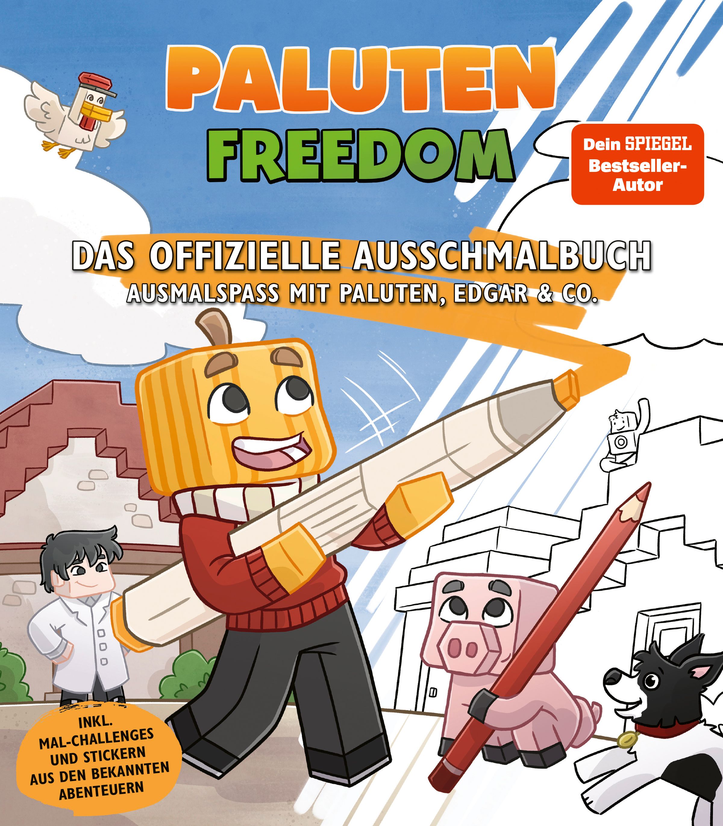 Minecraft Freedom: Das offizielle Ausschmalbuch comic, ausmalbuch, stift, darstellung, abenteuer