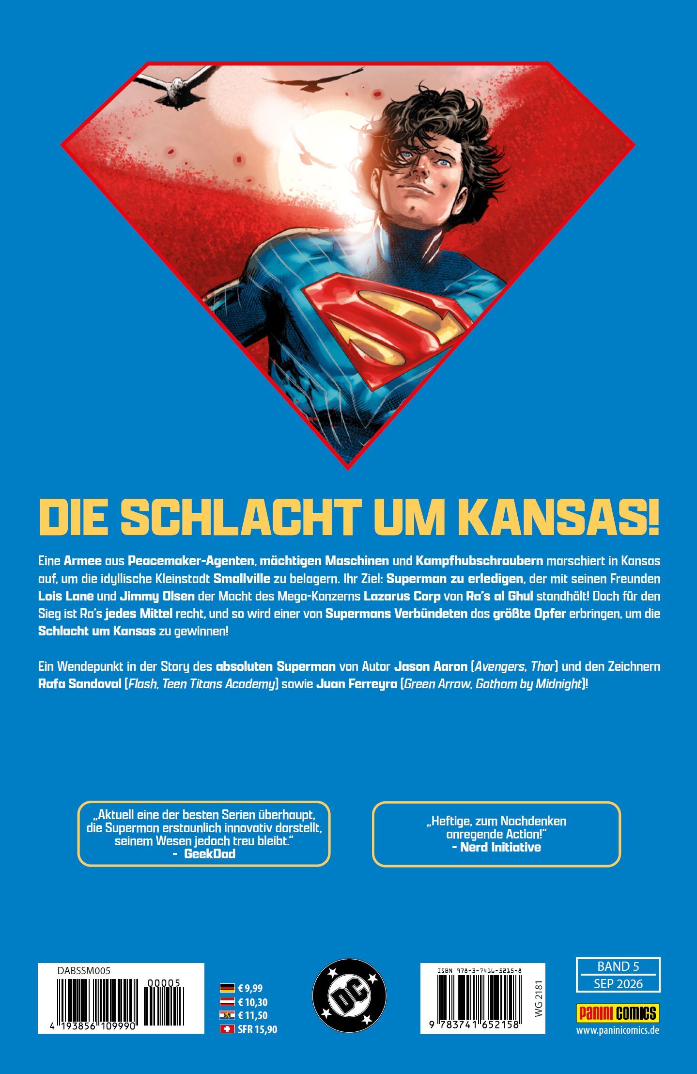 Absolute Superman Bd.5 Superman, Comic, Diamond Shape, Blue Background, Roter Anzug