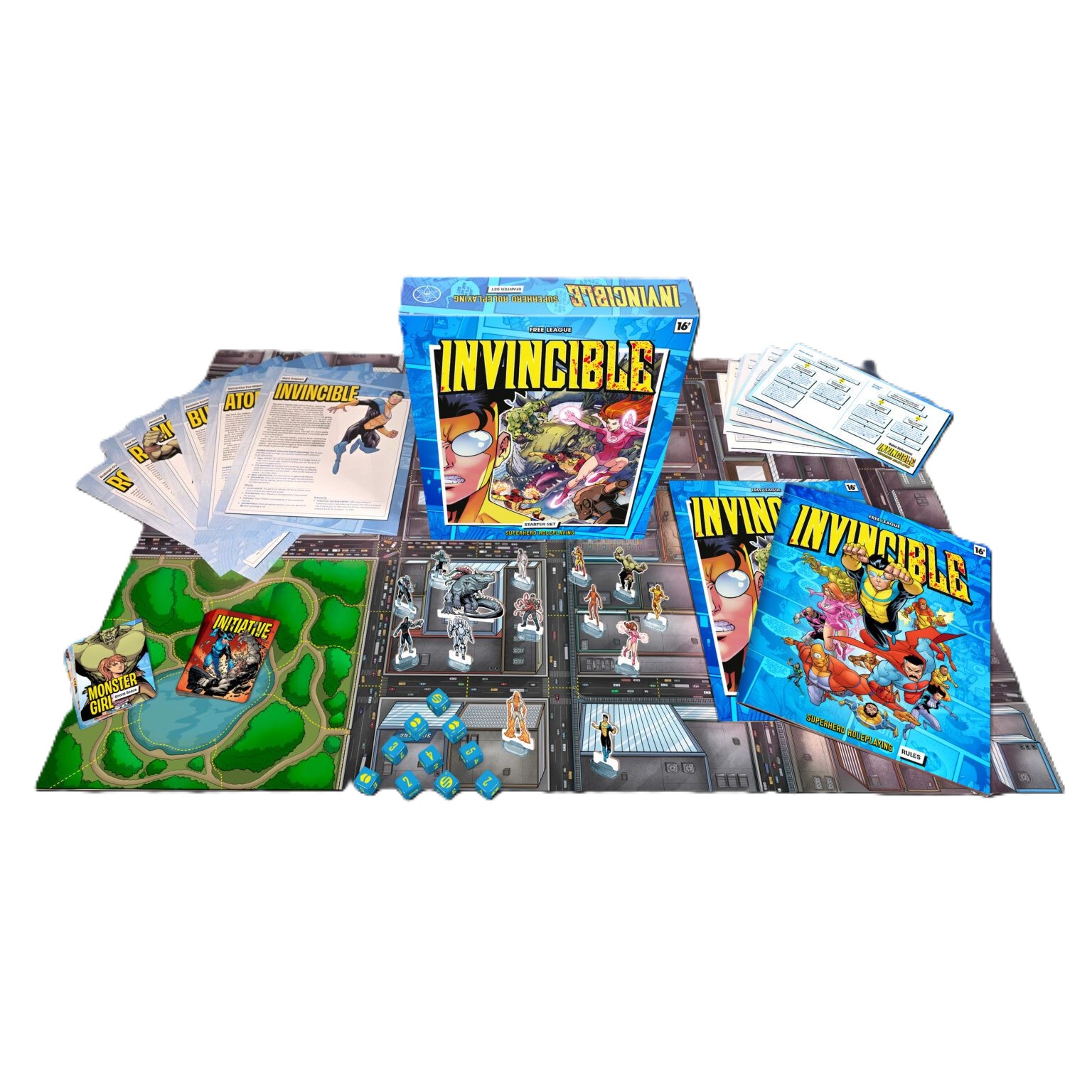 Brettspiel, Superhelden, Invincible, Cartoon, Miniaturen