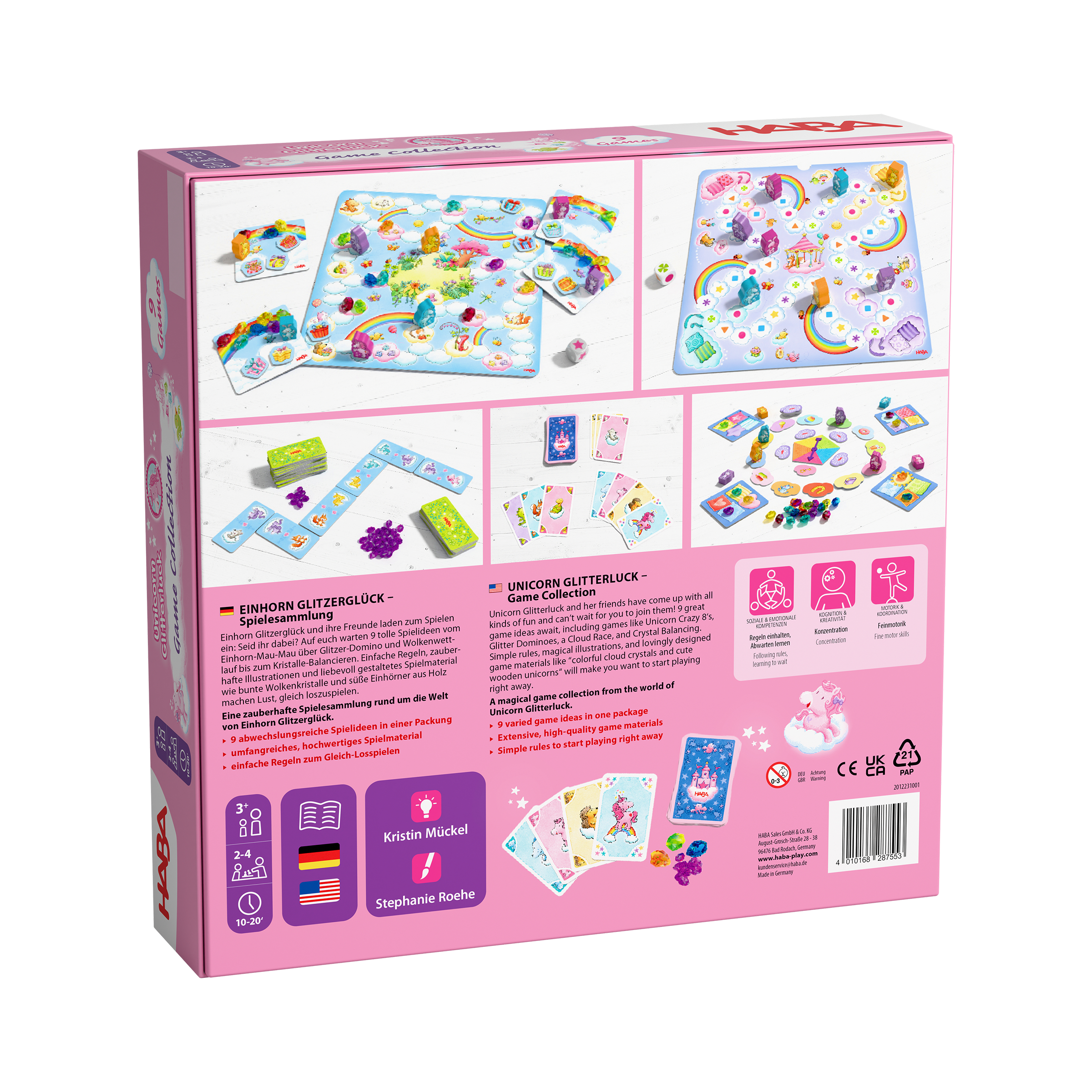 Mädchenspiel, Glitzerglück, Gesellschaftsspiel, Unicorn, Karten