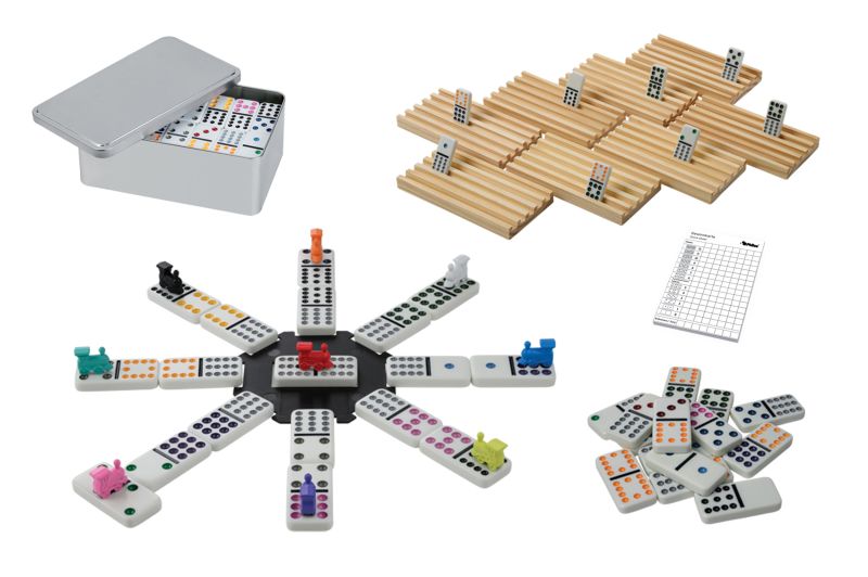 Dominosteine-Set, Brettspiel, Domino-Steine, Spielkarten?, Spiele-Set