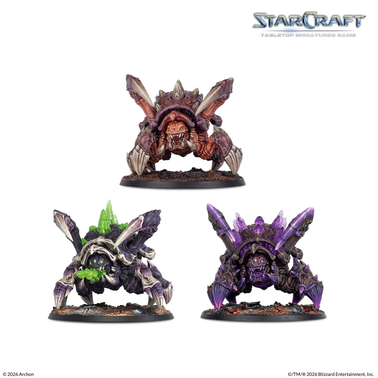Starcraft TMG: Zerg - Starter Set miniature, Kreatur, Kristall, Monster, Base