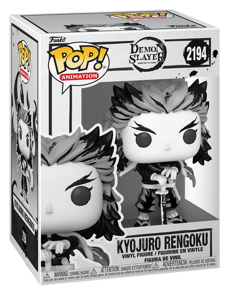 Demon Slayer: POP Kyojuro Rengoku b/w (2194) Demon Slayer, Kyojuro Rengoku, Figurine, Funko Pop, Vinyl figure