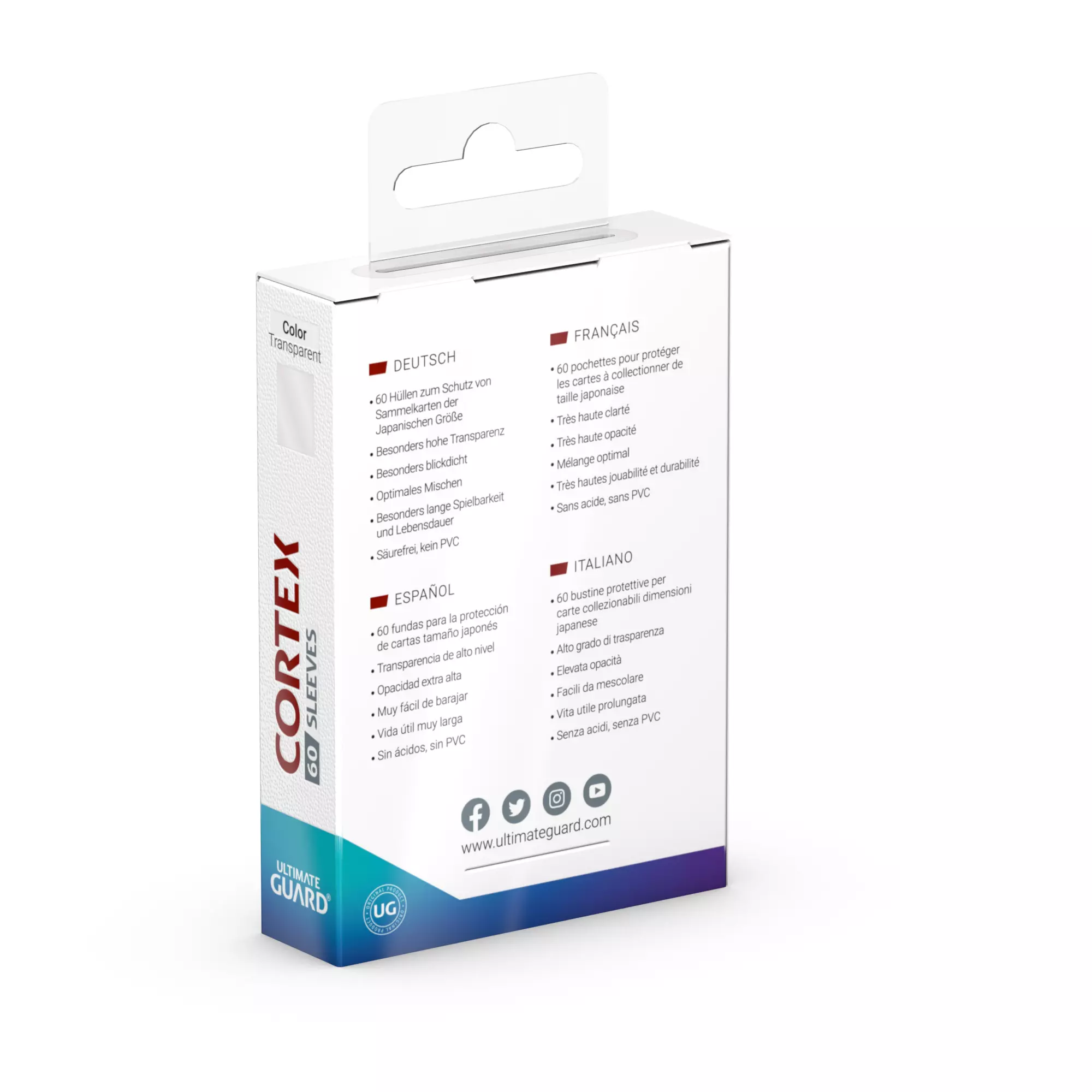 Ultimate Guard: Kartenhüllen Cortex Transparent japanisch (60)
