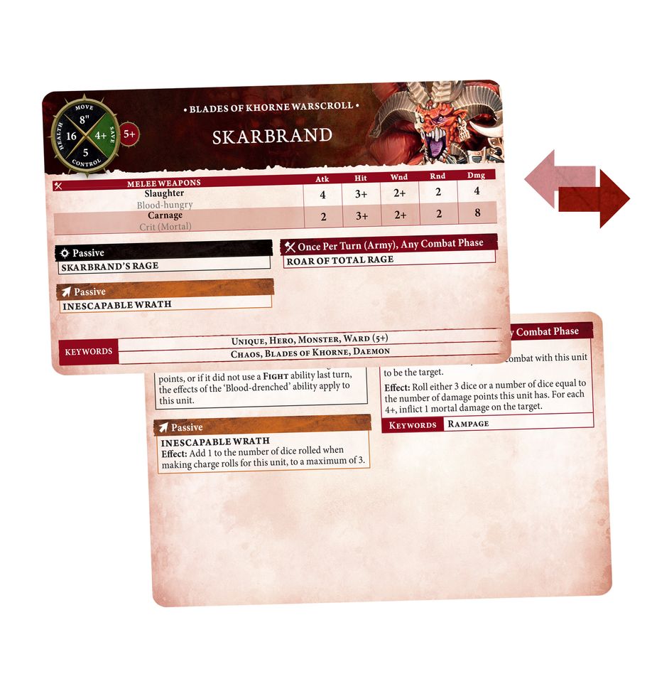 Age of Sigmar: Warscroll Cards - Blades of Khorne engl.