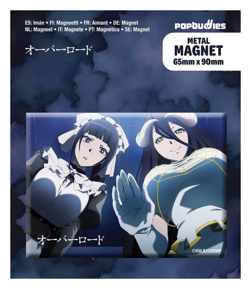 Overlord: magnet Narberai & Albedo Magnet, Metallmagnet, 65mm x 90mm, Küh magnet, Anime-Charaktere