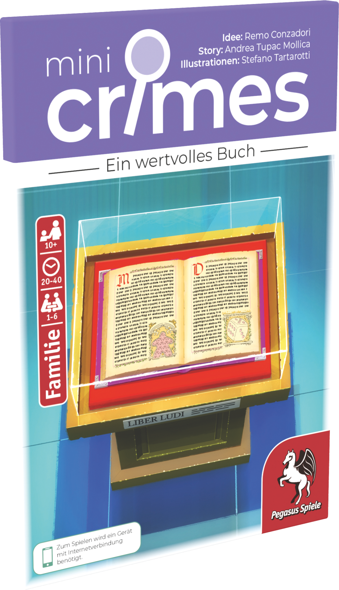 MiniCrimes - Ein wertvolles Buch Kinderspiel, Mini-Crimes, Brettspiel, Lernspiel, Buch-Display