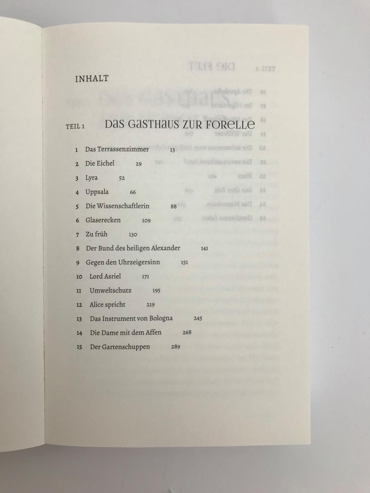 Buch, Inhaltsverzeichnis, deutsch, Das Gasthaus Zur Forelle, Inhalt